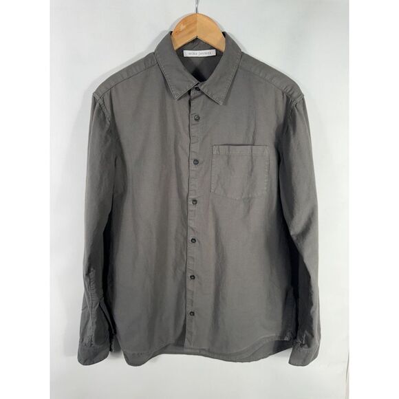 Mika Jaymes Men's Medium Gray Long Sleeve Button Down Shirt‎